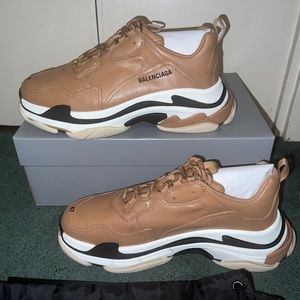 Balenciaga Mens Triple S Sneaker Beige/nude/sand/black Size 47 EU / 14 US